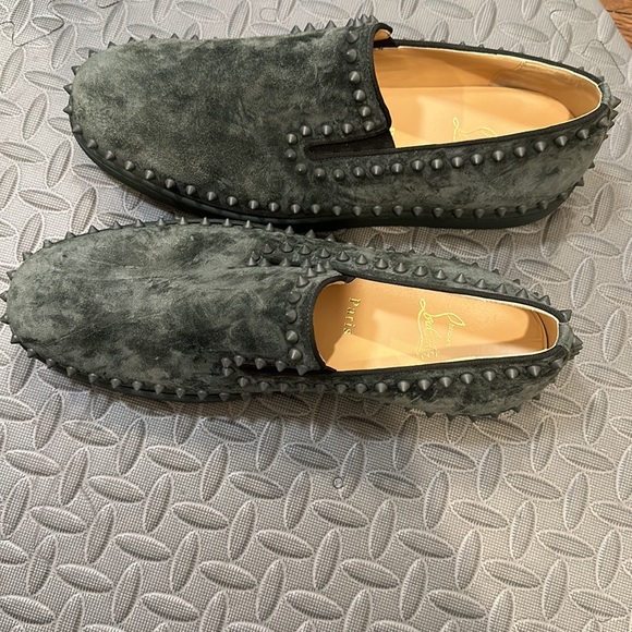 Christian Louboutin Men’s, suede, spiked slip on shoe.  Worn once. - Picture 2 of 3